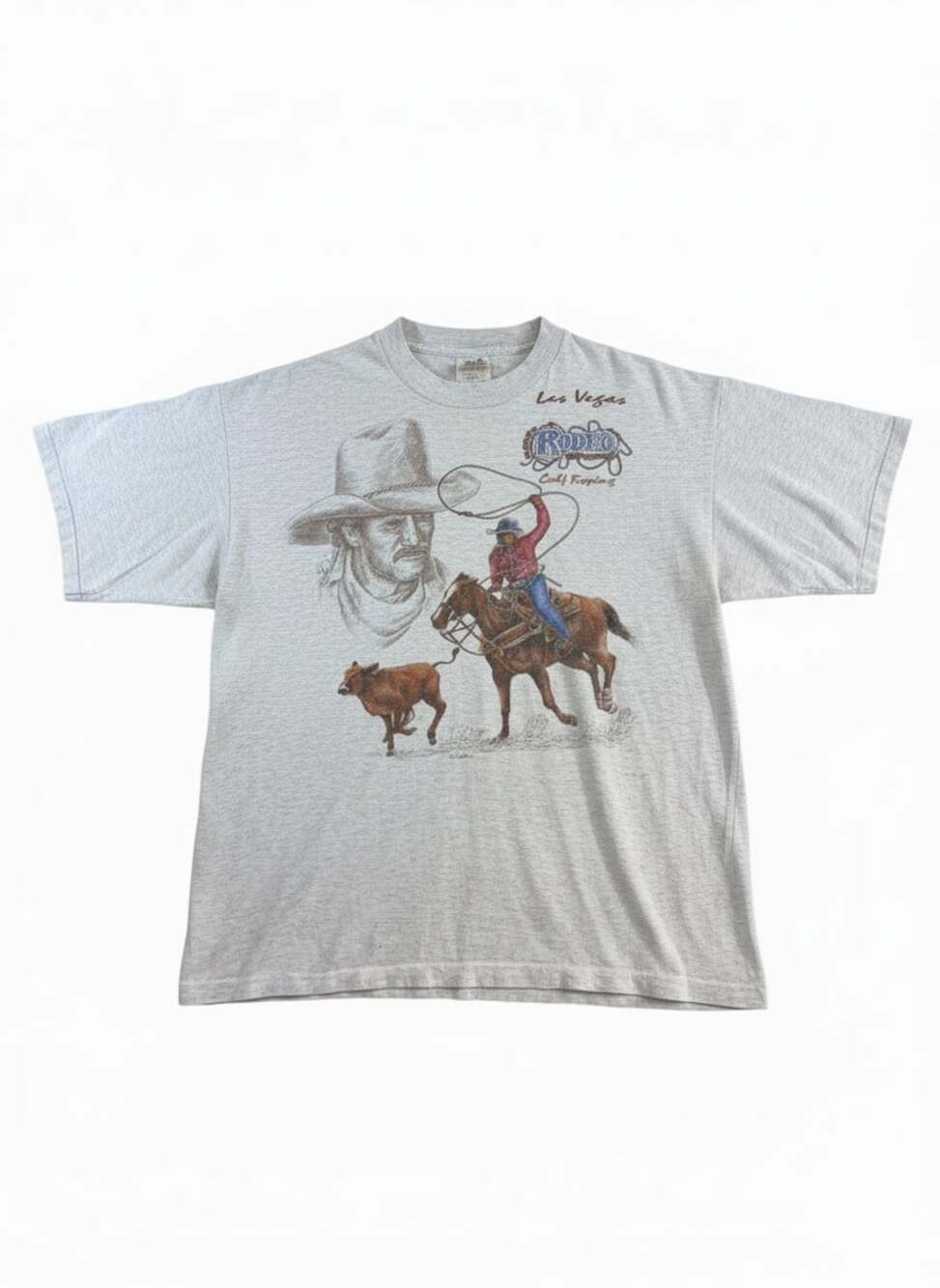Vintage 1993 Las Vegas Rodeo Calf Roping T-Shirt XL Single Stitch